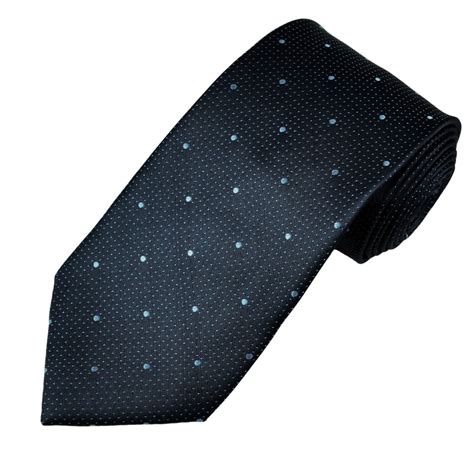 Navy And Light Blue Polka Dot Mens Tie From Ties Planet Uk