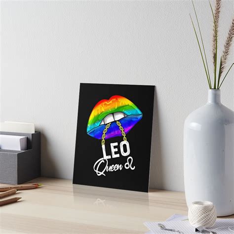 Lgbtq Leo Queen Lips Zodiac Rainbow Gay Pride Flag Lesbain Art Board