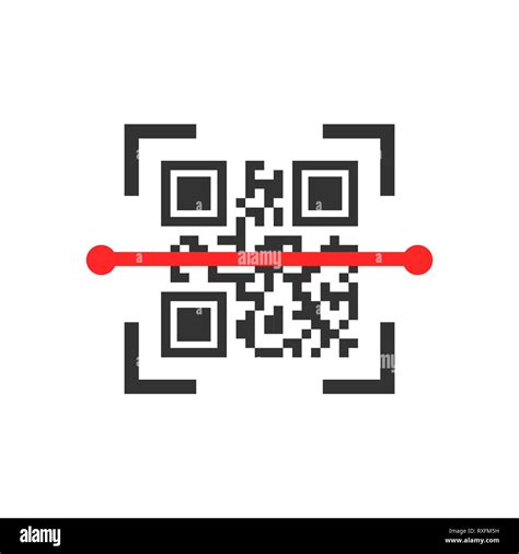 Qr Code Symbol Im Flachen Stil Scanner Id Vector Illustration Auf