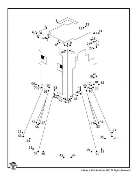 Minecraft Dot To Dots Activity Sheets Woo Jr Kids Activities