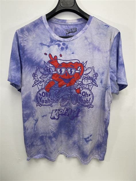 Kool Aid Man Oh Yeah Band T Shirt Purple Tie Dye Size Gem