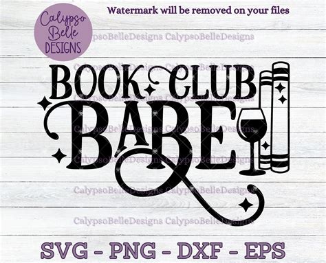 Book Club Svg Book Club Babe Librarian Svg Bookish Svg Book