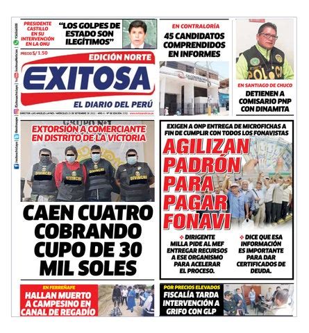 Diario Exitosa Norte Mi Rcoles De Setiembre Del By Diario