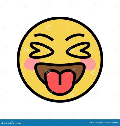 Tongue Emoji Color Icon Vector Illustration Stock Vector - Illustration ...