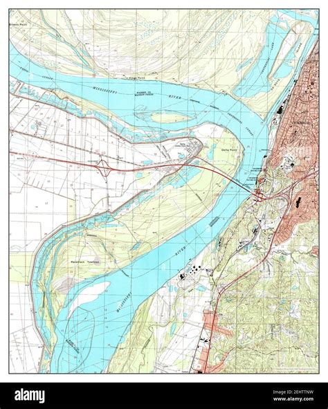 Vicksburg West Mississippi Map 1998 124000 United States Of