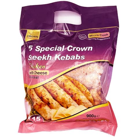 Crown Special Seekh Kebabs With Cheese Charcoal G