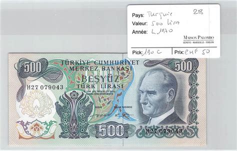 Billet Turquie 500 Lira 1970 Kaufen Auf Ricardo