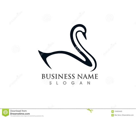 Vector De La Plantilla Del Logotipo Del Cisne Ilustración del Vector