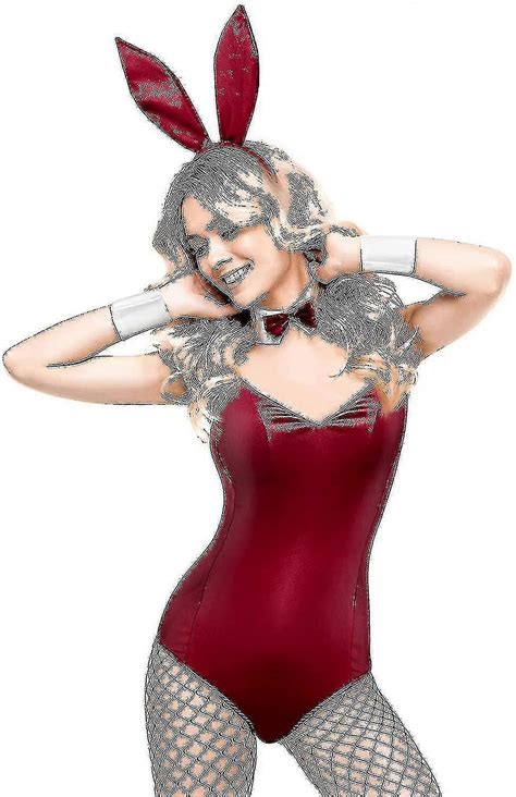 Bunny Costume Women Lingerie And Tails Bodysuit Role Play Rabbit Outfit Set For Halloween
