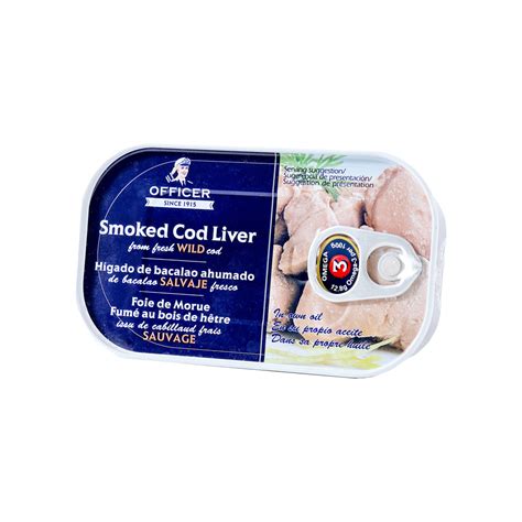 Officer Smoked Cod Liver 120gr Kimikim Organics