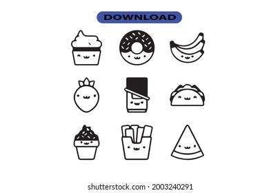 Cute Food Icon Logo High Resolution Stock Vector (Royalty Free ...