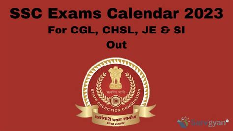 Ssc Exams Schedule Out For Cgl Chsl Je Si Exam Official Pdf