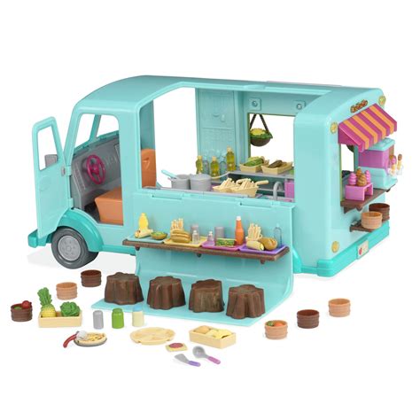 Honeysuckle Sweets And Treats Toy Food Truck With Accessories Li L Woodzeez