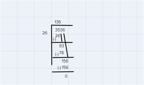 the value of 3536 ÷ (-26) is - Brainly.in