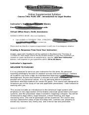 Pleg Supplemental Syllabus New Docx Online Supplemental