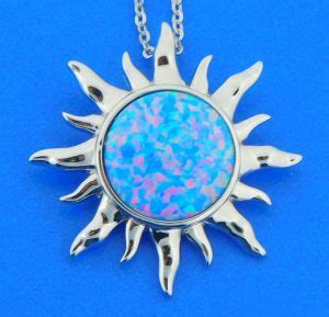 Alamea Sun Opal Pendant Sterling Silver Island Sun Jewelry Beach Haven Nj