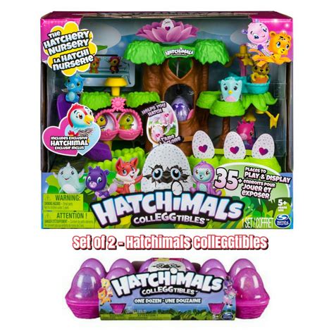 Set Of 2 Hatchimals Colleggtibles Hatchery Nursery Playset