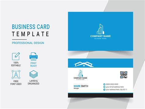 Modern Real Estate Business Card Design Template 25743072 Vector Art at ...