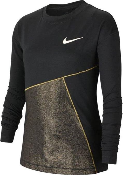 Nike Girls Pro Warm Training Top Black White • Pris