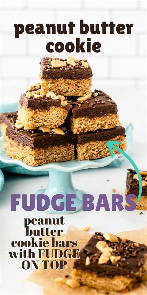 Peanut Butter Cookie Bars With Fudge Crazy For Crust