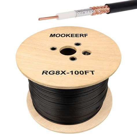 Mookeerf Rg X Coaxial Cable Ft Low Loss Rg X Cable Feet Rg X