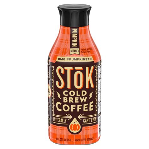 SToK, Sweetened, Light Roast Pumpkin Creamed Cold Brew Coffee, 48 FL OZ