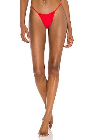 Indah Drift Tie Side Slider Bikini Bottom In Strawberry REVOLVE