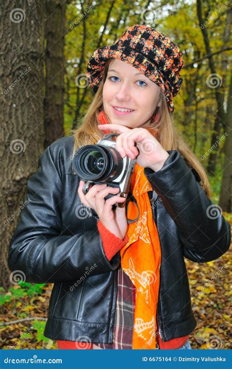 Pretty Amateur Photographer Stock Photo Image Of Girl Person 6675164