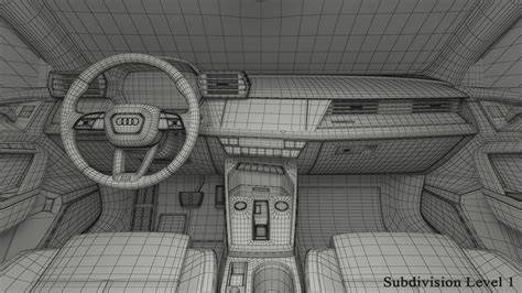 Audi A3 2021 Detailed Interior - 3D Model by 3DStarving