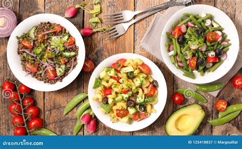 Assorted Vegetable Salad Bowl Stock Image Image Of Bean Culinary 125418837