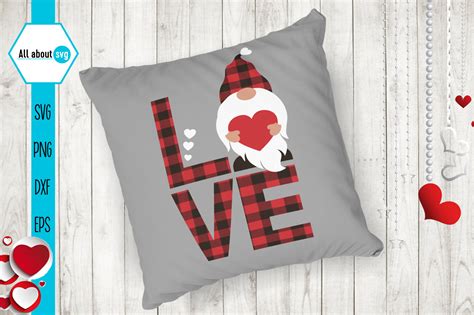 Valentines Buffalo Plaid Gnome Svg By All About Svg TheHungryJPEG