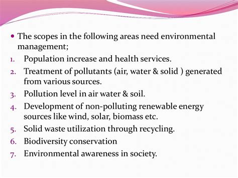 Environmental Management Introduction And Scope