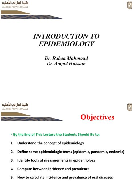 Lecture 3 Introduction To Epidemiology Pdf Incidence Epidemiology