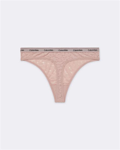 Calvin Klein Modern Lace High Leg Thong Natural Calvin Klein 台灣