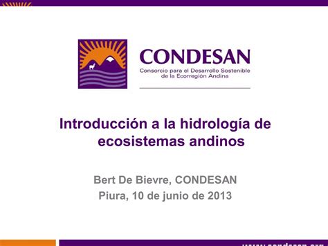 Introducción A La Hidrología De Ecosistemas Andinos Ppt