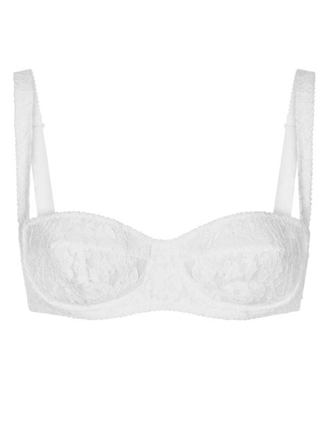 Dolce And Gabbana Floral Lace Balconette Bra White Farfetch Uk