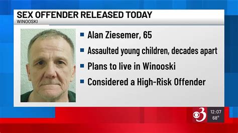 Vt Police Warn Public Of Sex Offender Set To Be Released From Prison