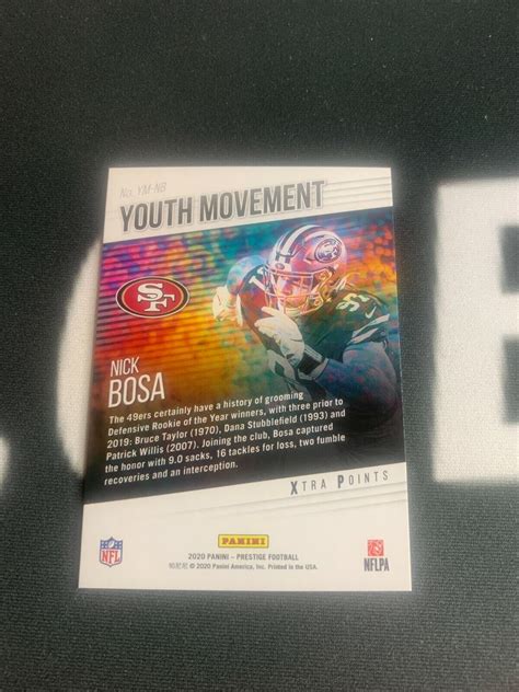 Prestige Football Youth Movement Nick Bosa Card Ym Nb Ebay