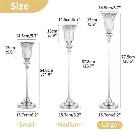 10 Pcs 30 5 77 5cm Height Versatile Metal Wedding Centerpieces Vase