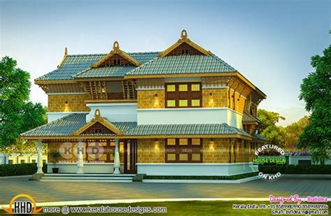 4 Bedroom Tradional Kerala Laterite Stone Residence Kerala Home Design And Floor Plans 9k