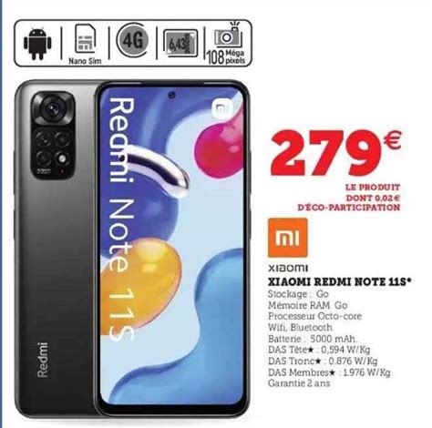 Promo Xiaomi Redmi Note 11s Chez Hyper U ICatalogue Fr