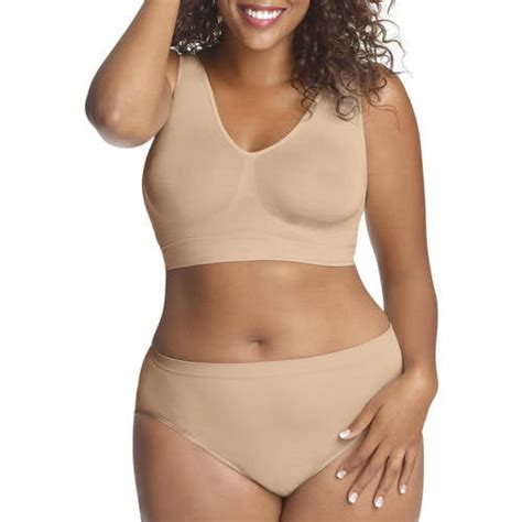 Just My Size Womens Plus Size Pure Comfort Seamless Wirefree Bra