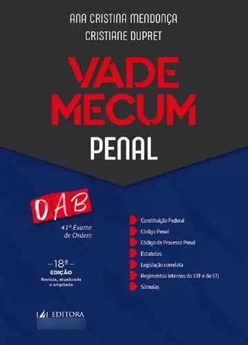 Vade Mecum Penal 41º Exame De Ordem 18ª Edição 2024 Juspodivm Frete