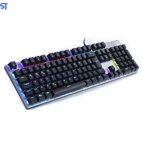 Teclado Usb Gamer Mecanico Gk F Led Chumbo Hp Sobraltech