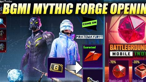 Mythic Forge Crate Opening Bgmi Glacier Set Invader Set Bgmi New