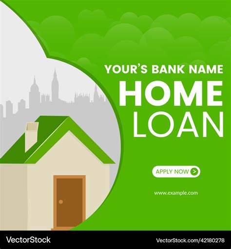 Banner Design Of Bank Home Loan Royalty Free Vector Image