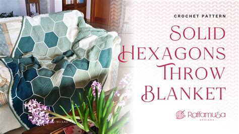 Crochet Solid Hexagons Throw Blanket Free Pattern