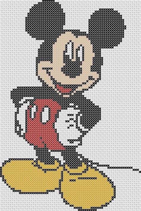 Mickey Mouse Cross Stitch Chart Pattern ONLY by OddDuckStudios