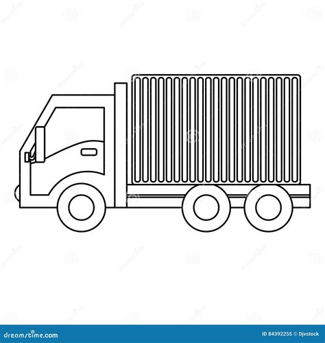 Lading Of Het Pictogrambeeld Van De Leveringsvrachtwagen Stock