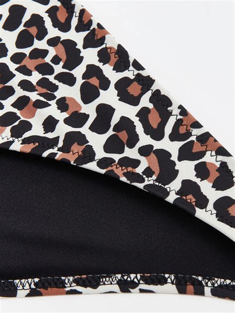 Siyah Leopar Desenli Kad N Bikini Alt S Ce Z Lqj Lcw